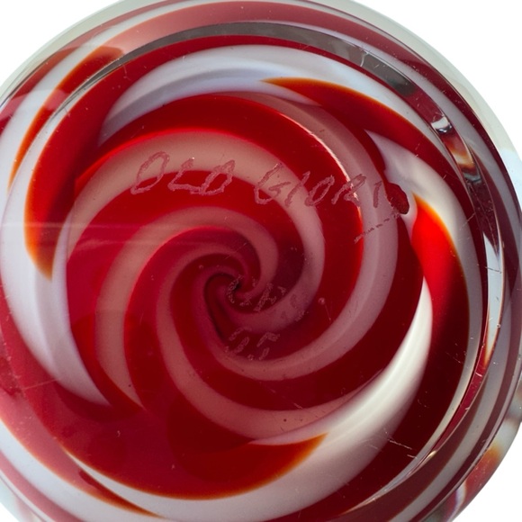 Old Glory GES Glass Swirl Paperweight Patriotic Art Piece - Picture 11 of 14